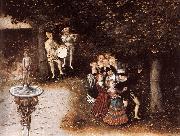 CRANACH, Lucas the Elder The Fountain of Youth (detail) dyj China oil painting reproduction
